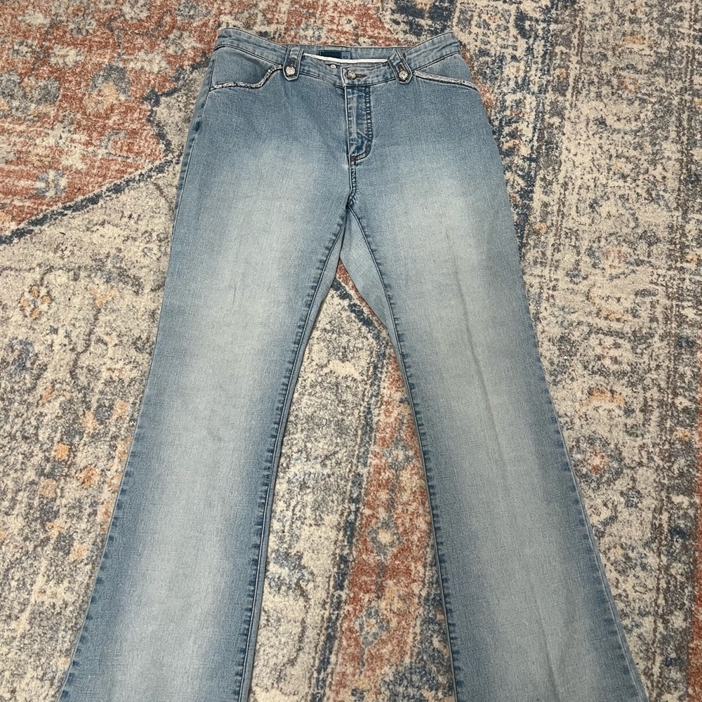 Y2K Vintage Festival Wide Leg Classic Blue Women's Jeans size 8